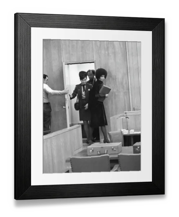 Framed Print : Angela Davis in Court Framed Print : Angela Davis in Court