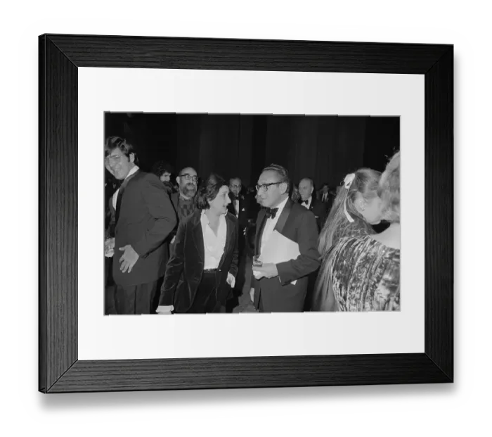 Framed Print : Helen Thomas Walking with Henry Kissinger Framed Print : Helen Thomas Walking with Henry Kissinger