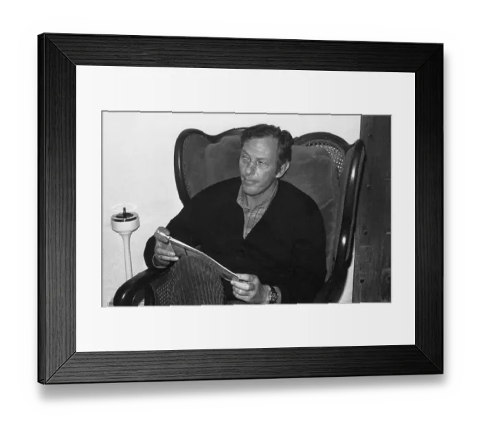 Framed Print : Clifford Irving At His Home Framed Print : Clifford Irving At His Home