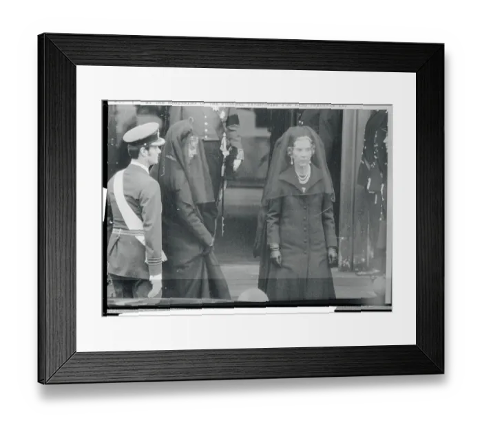 Framed Print : Queen Margrethe and Queen Ingrid at Funeral Services Framed Print : Queen Margrethe and Queen Ingrid at Funeral Services