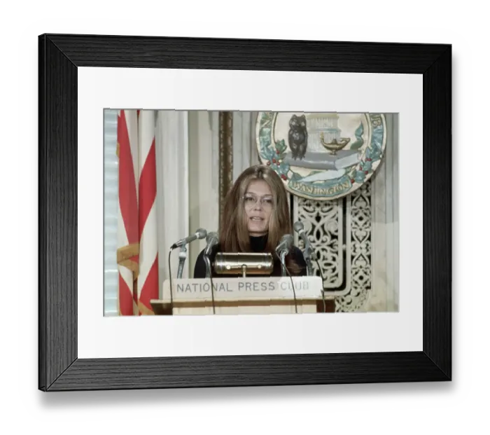 Framed Print : Gloria Steinem Speaking at National Press Club Framed Print : Gloria Steinem Speaking at National Press Club