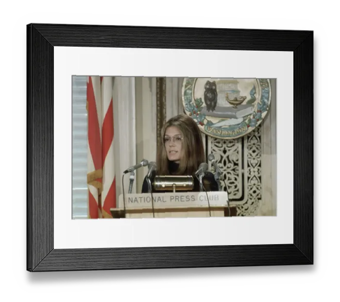 Framed Print : Gloria Steinem Speaking at National Press Club Framed Print : Gloria Steinem Speaking at National Press Club