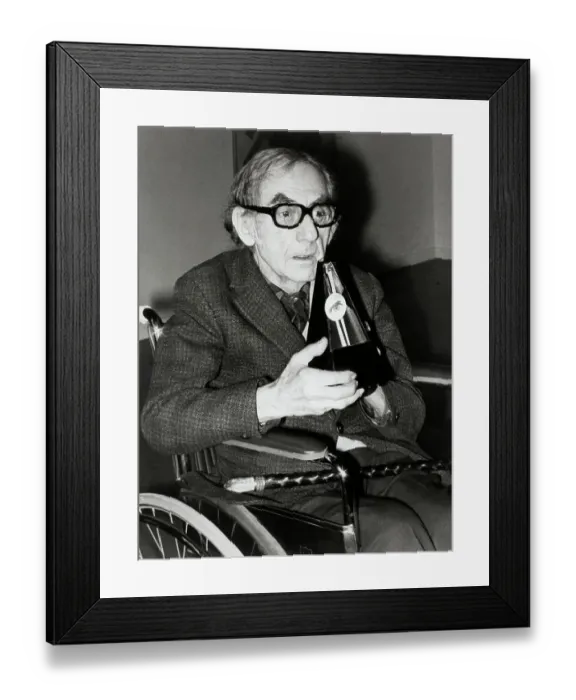 Framed Print : Man Ray Holding His Work Entitled Indestructible Object Framed Print : Man Ray Holding His Work Entitled Indestructible Object