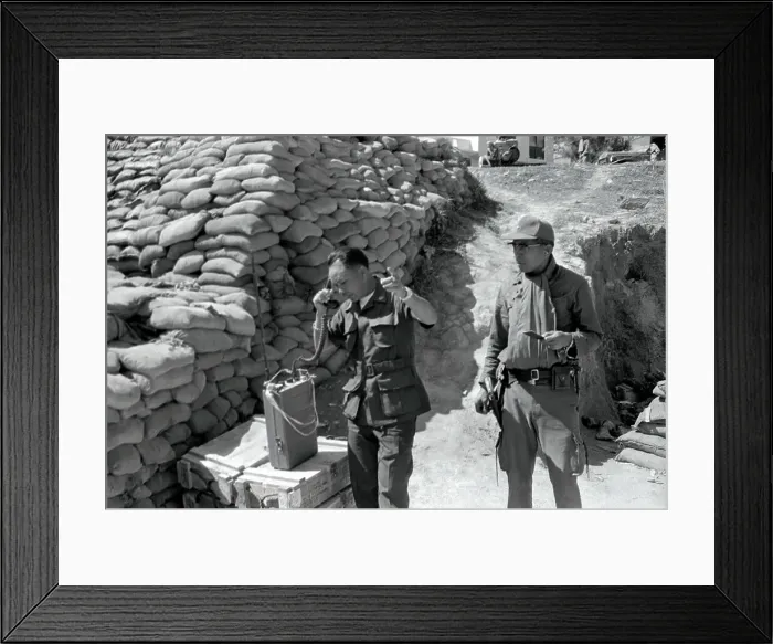 Framed Print : Laotian Military Men Working at Camp Framed Print : Laotian Military Men Working at Camp