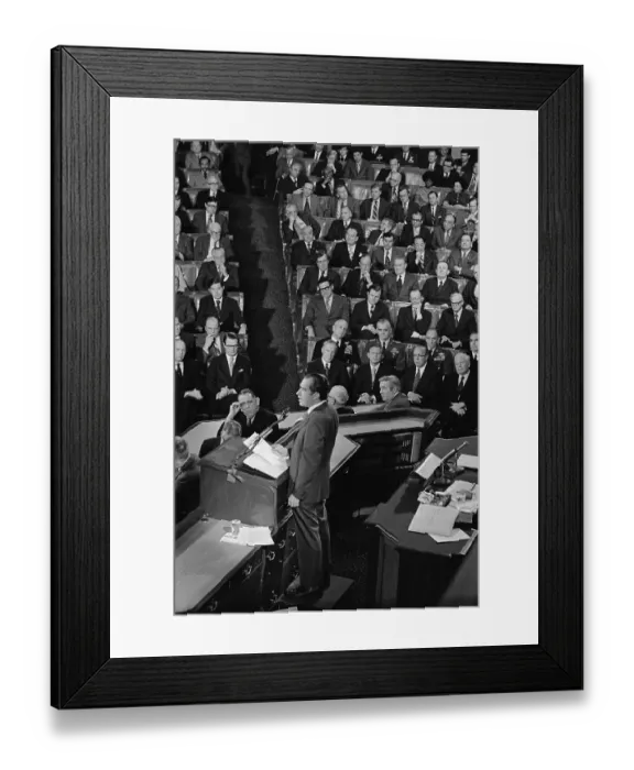 Framed Print : Richard M. Nixon at the Podium Framed Print : Richard M. Nixon at the Podium