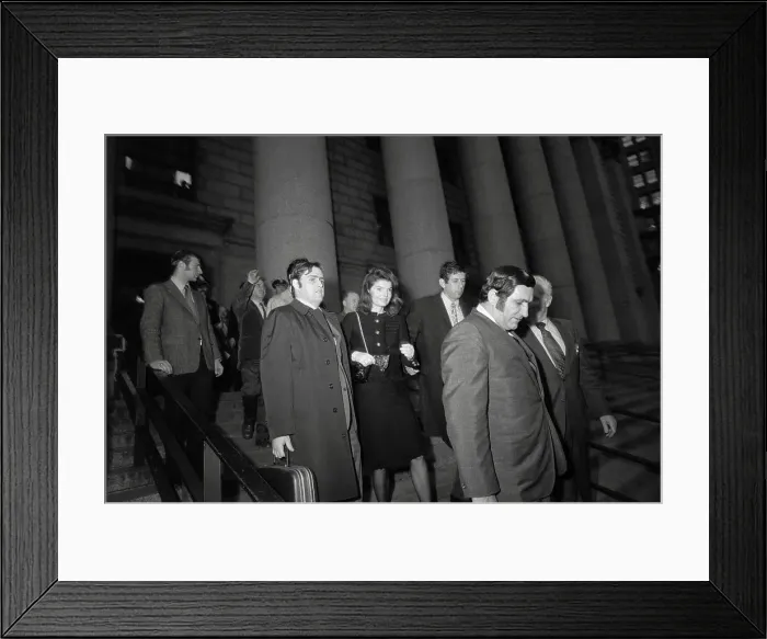 Framed Print : Jacqueline Kennedy Onassis Leaving US Attorney Office Framed Print : Jacqueline Kennedy Onassis Leaving US Attorney Office