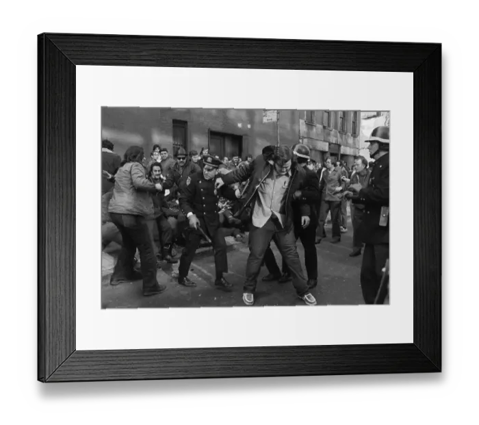 Framed Print : Police Drag Demonstrator Off and Clash with Crowd Framed Print : Police Drag Demonstrator Off and Clash with Crowd