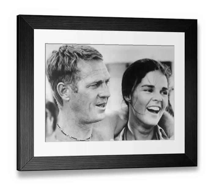Framed Print : Steve McQueen and Ali MacGraw in The Getaway Framed Print : Steve McQueen and Ali MacGraw in The Getaway