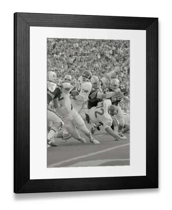 Framed Print : College Football Players in Action Framed Print : College Football Players in Action