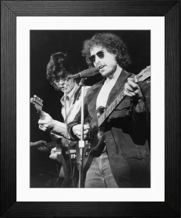Framed Print : Bob Dylan and Robbie Robertson Performing Framed Print : Bob Dylan and Robbie Robertson Performing