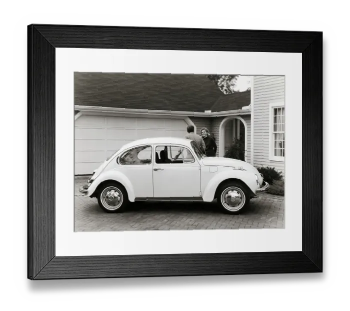 Framed Print : Volkswagen Super Beetle