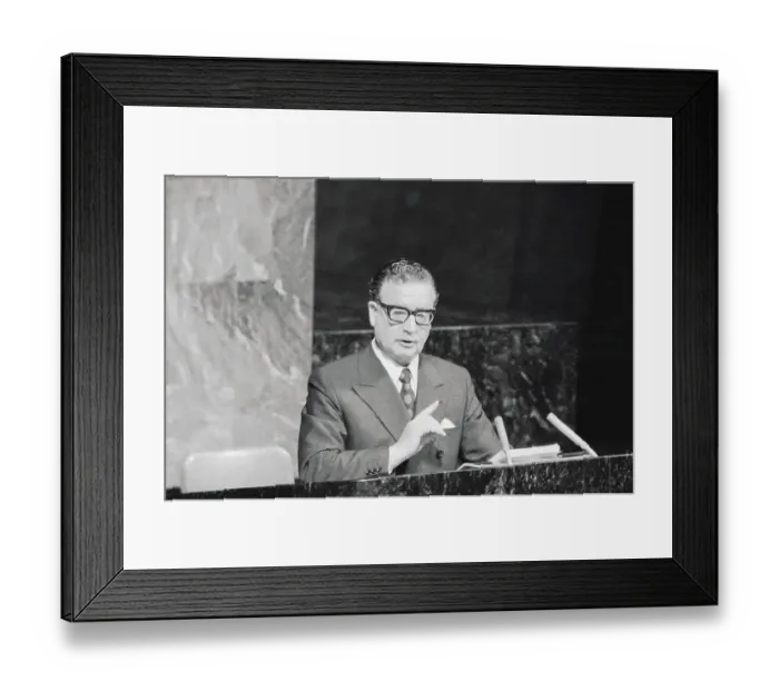 Framed Print : Chile's President Salvador Allende at the UN Framed Print : Chile's President Salvador Allende at the UN