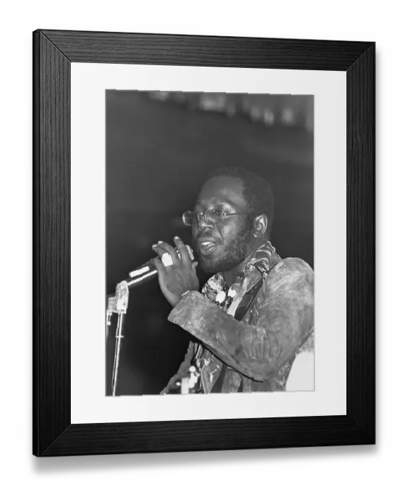 Framed Print : Curtis Mayfield Singing