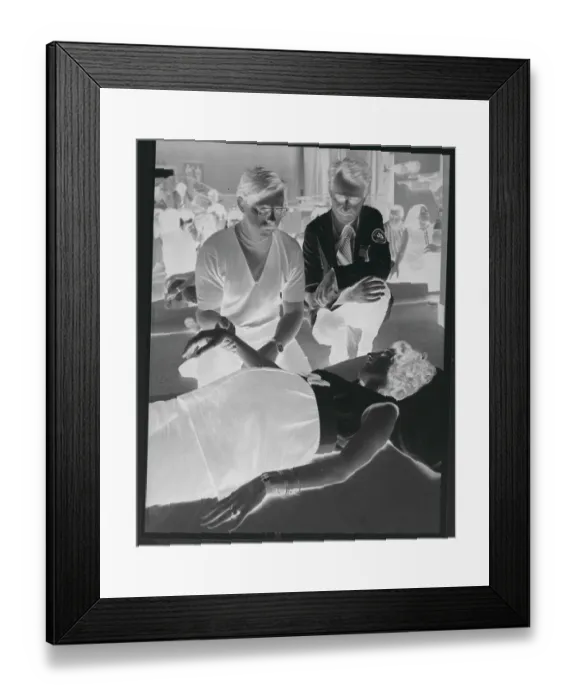 Framed Print : Husband Assisting Wife in Pre-Parenthood Class