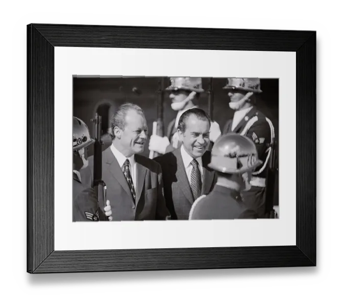 Framed Print : Willy Brandt and Richard Nixon Smiling Framed Print : Willy Brandt and Richard Nixon Smiling