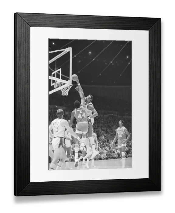 Framed Print : Wilt Chamberlain Dunking Basketball Framed Print : Wilt Chamberlain Dunking Basketball