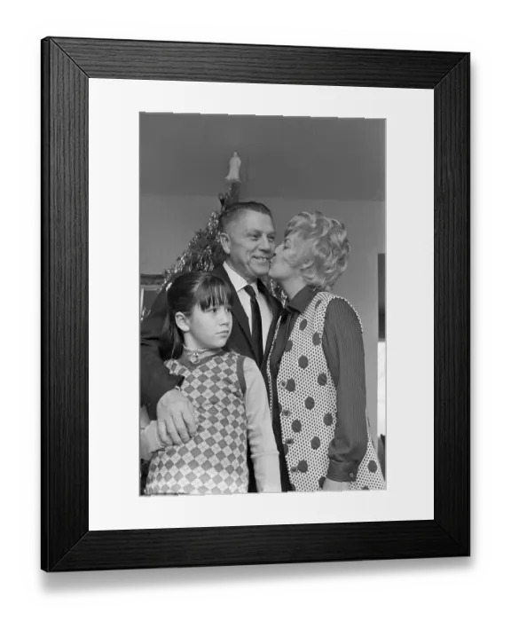 Framed Print : Portrait of James Hoffa with Wife and Granddaughter Framed Print : Portrait of James Hoffa with Wife and Granddaughter