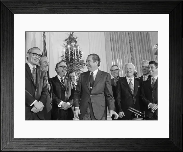 Framed Print : Edward Kennedy at Richard Nixon Gathering Framed Print : Edward Kennedy at Richard Nixon Gathering