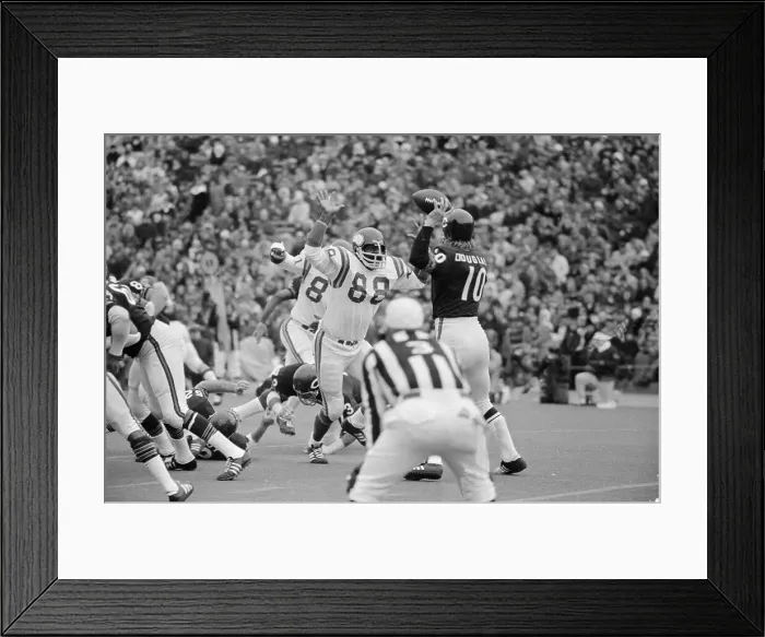 Framed Print : Alan Page in Football Action Framed Print : Alan Page in Football Action