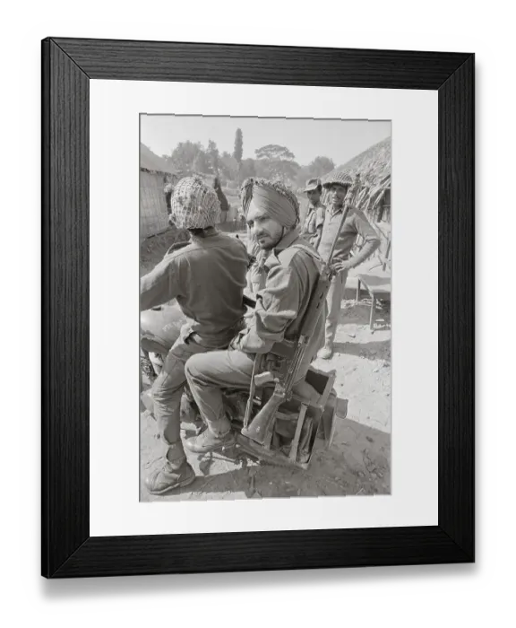 Framed Print : Indian Soldiers Resting Briefly in War Field Framed Print : Indian Soldiers Resting Briefly in War Field