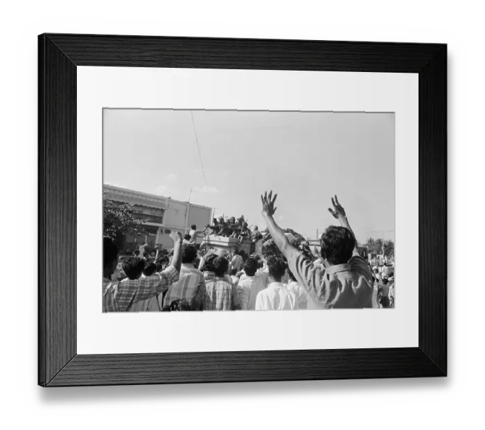 Framed Print : Bengalis Cheer Indian Troops In Dacca Framed Print : Bengalis Cheer Indian Troops In Dacca