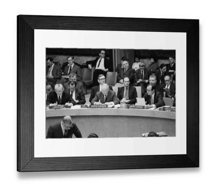 Framed Print : Un Session W / Amb. George Bush Framed Print : Un Session W / Amb. George Bush