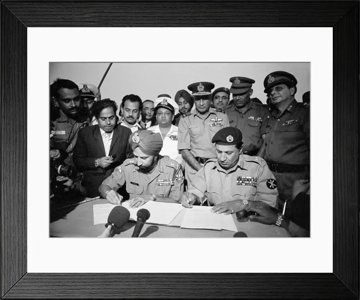 Framed Print : Pakistani Army Surrenders at Dhaka Framed Print : Pakistani Army Surrenders at Dhaka