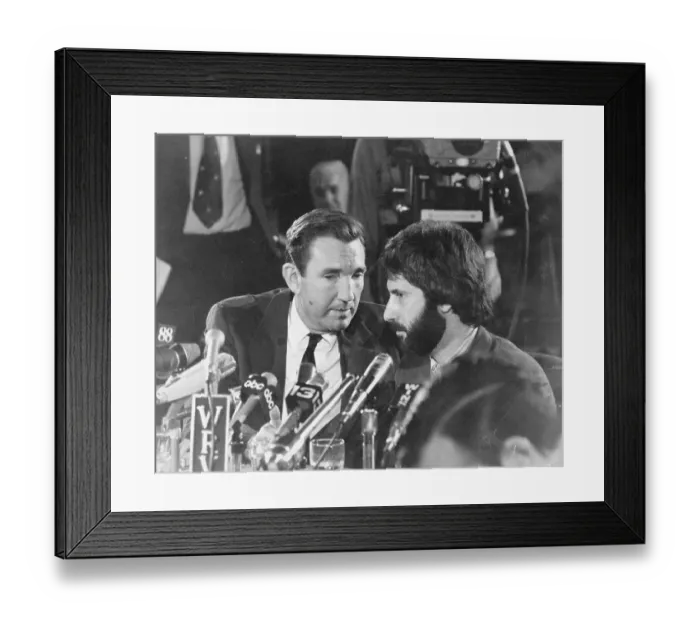 Framed Print : Frank Serpico Speaking at Press Conference Framed Print : Frank Serpico Speaking at Press Conference