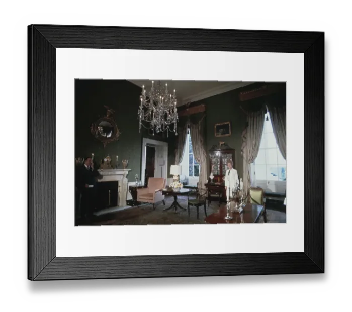 Framed Print : Green Room, White House, 1971 Framed Print : Green Room, White House, 1971