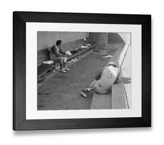 Framed Print : Reggie Jackson Mourning Playoff Loss Framed Print : Reggie Jackson Mourning Playoff Loss