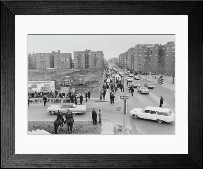 Framed Print : Forest Hills Low-Income Housing Project Protest, 1971 Framed Print : Forest Hills Low-Income Housing Project Protest, 1971