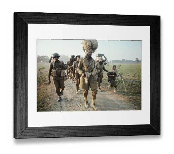 Framed Print : Indian Soldiers Marching