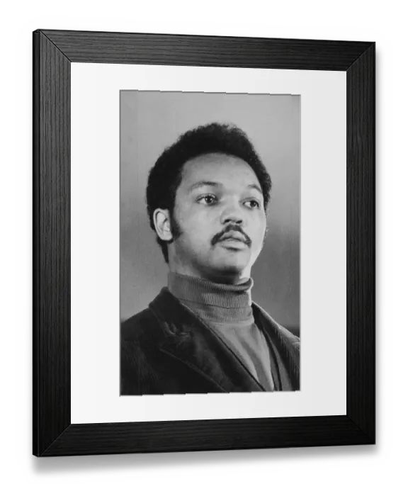 Framed Print : Portrait of Jesse Jackson Framed Print : Portrait of Jesse Jackson