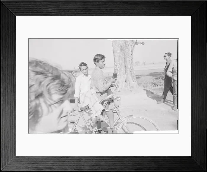 Framed Print : Soldiers with Bicycle Framed Print : Soldiers with Bicycle