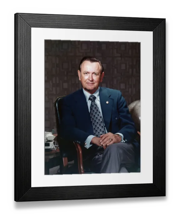 Framed Print : Portrait of Christopher C Kraft Jr Framed Print : Portrait of Christopher C Kraft Jr