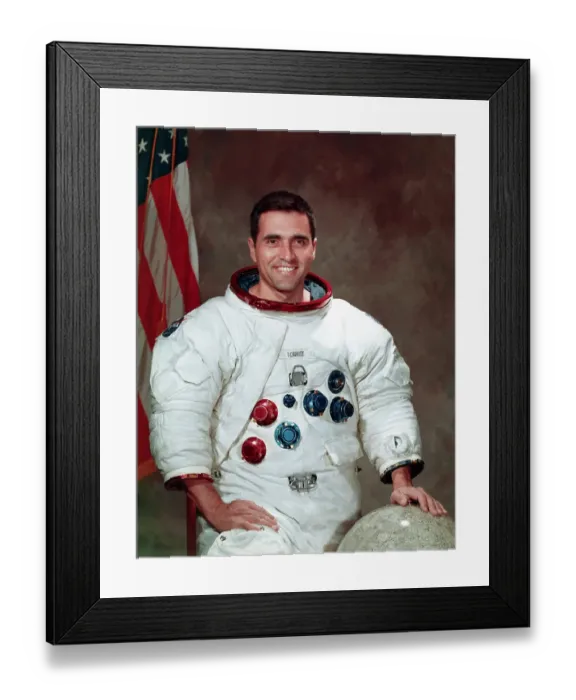 Framed Print : Portrait of Harrison Schmitt Framed Print : Portrait of Harrison Schmitt