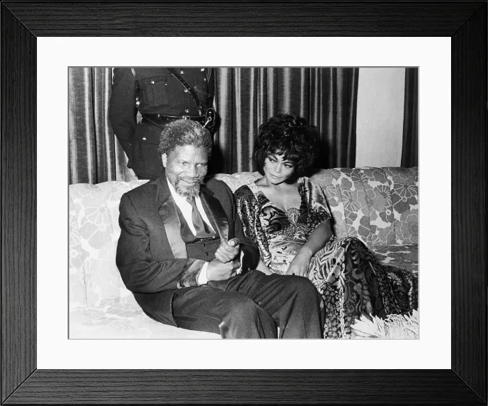 Framed Print : Eartha Kitt Sitting with King Sobhuza II Framed Print : Eartha Kitt Sitting with King Sobhuza II