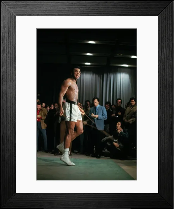 Framed Print : Portrait of Cassius Clay Skipping Rope Framed Print : Portrait of Cassius Clay Skipping Rope