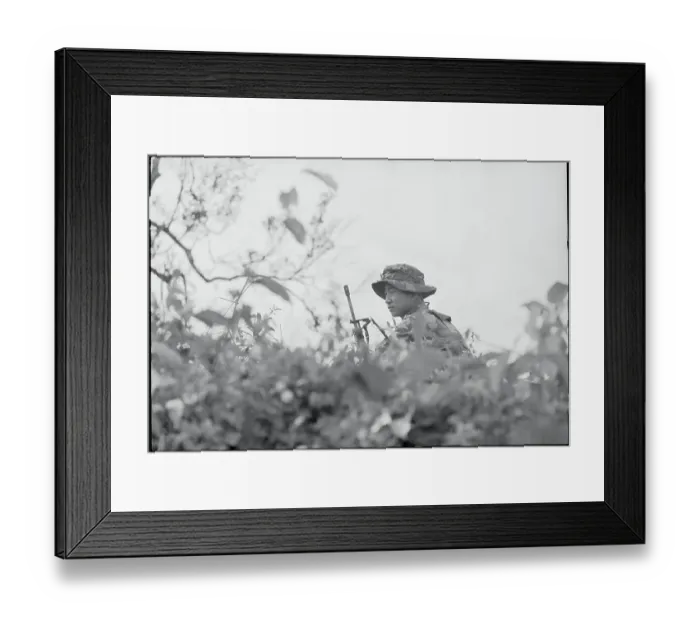 Framed Print : Vietnamese Soldier Sitting in Grass Framed Print : Vietnamese Soldier Sitting in Grass