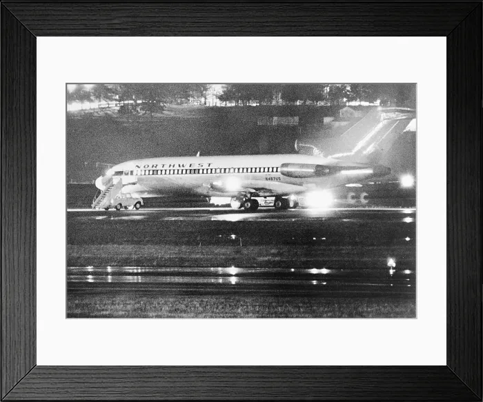 Framed Print : Northwest Airliner on Runway During Hijacking Framed Print : Northwest Airliner on Runway During Hijacking