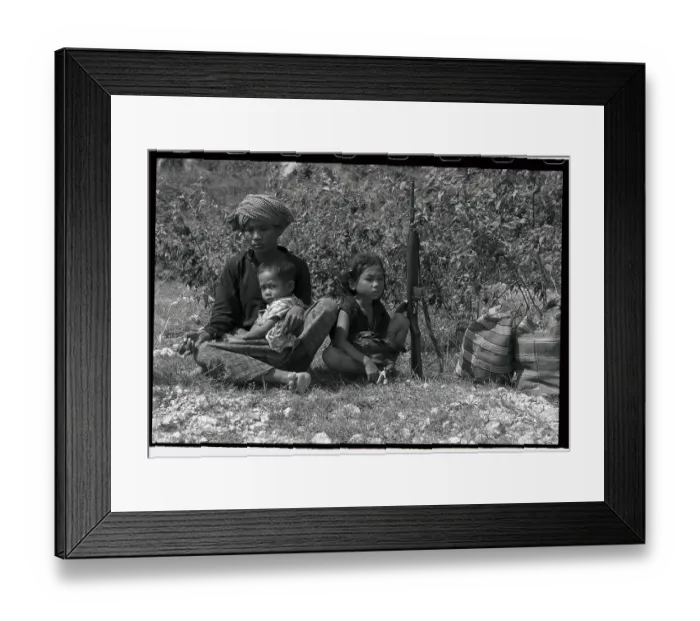 Framed Print : Female Family Members on Road Fleeing Cambodia Framed Print : Female Family Members on Road Fleeing Cambodia