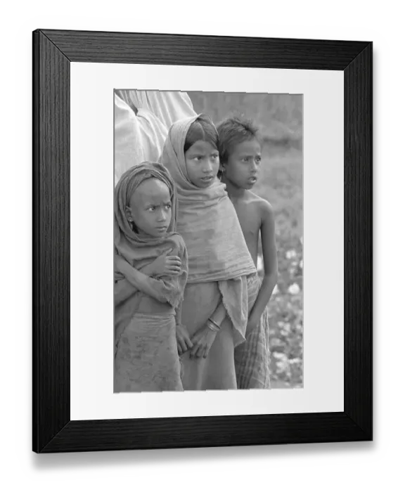 Framed Print : Portrait of Young Victims of Pakistan and Indian Civil War