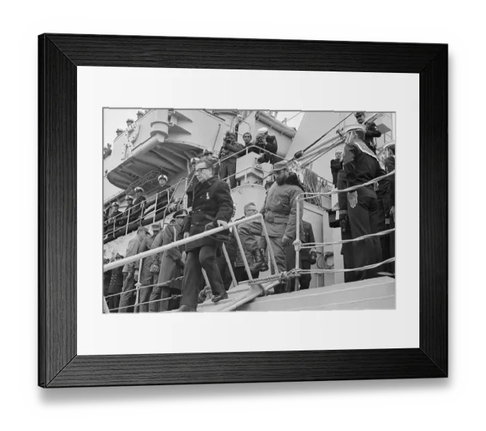 Framed Print : Fidel Castro and Salvador Allende Disembarking from Destroyer Framed Print : Fidel Castro and Salvador Allende Disembarking from Destroyer