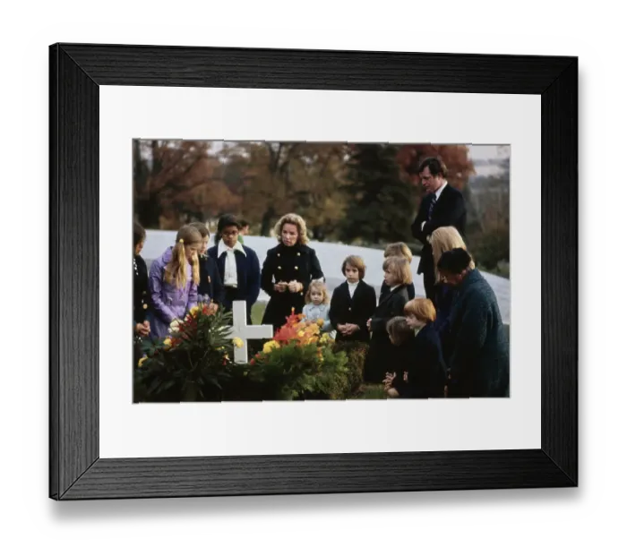 Framed Print : Kennedys In Mourning, 1971