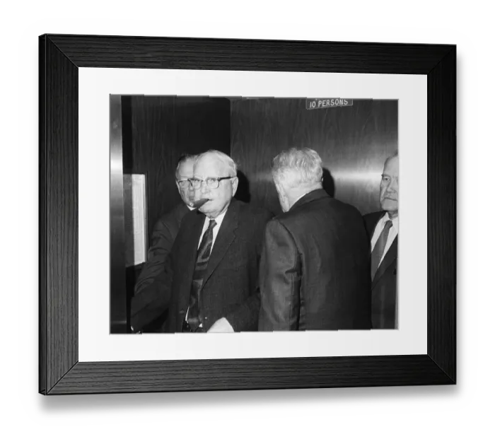 Framed Print : Senator James O. Eastland Smoking a Cigar Framed Print : Senator James O. Eastland Smoking a Cigar