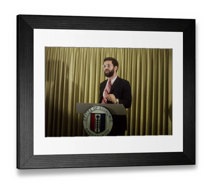 Framed Print : Dr E Leon Cooper, Head Of The OEO Health Affairs Program