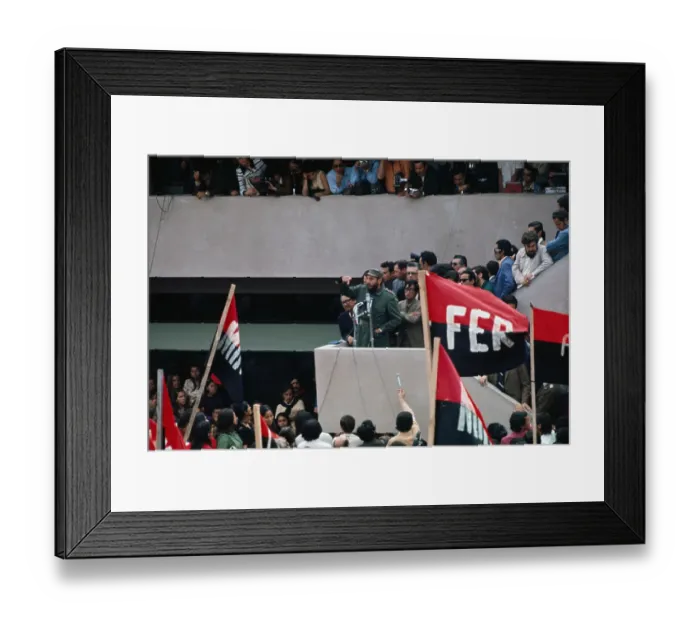 Framed Print : Crowd Attending Speech by Fidel Castro Framed Print : Crowd Attending Speech by Fidel Castro