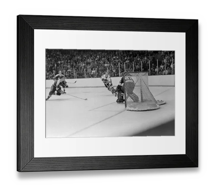 Framed Print : Bobby Hull Attempting to Score in Game Framed Print : Bobby Hull Attempting to Score in Game