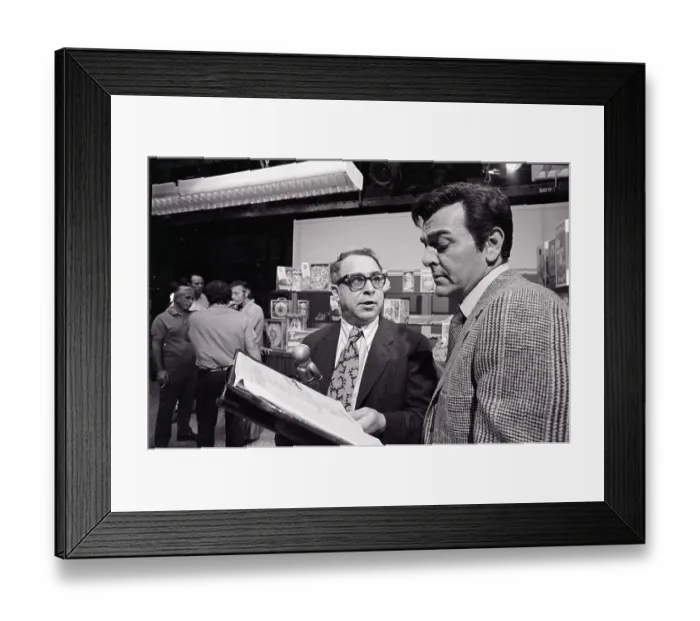 Framed Print : Art Buchwald on Set of Mannix Framed Print : Art Buchwald on Set of Mannix