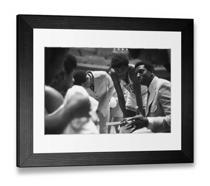 Framed Print : Earl Lloyd Coaching Teammates Framed Print : Earl Lloyd Coaching Teammates
